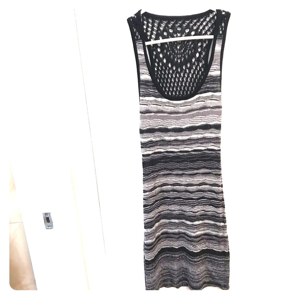Knit tank dress with crotchet back size S